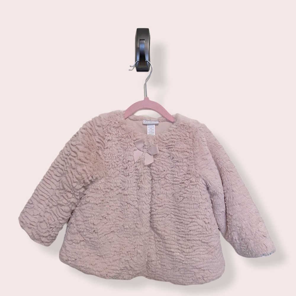 Faux Fur Pink Toddler Coat